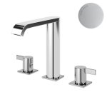 Bruma Breeze Bateria umywalkowa 3-otworowa z korkiem Click-Clack Pure White 1682511PW