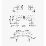 Bruma Breeze Bateria umywalkowa podtynkowa Night Sky 1689501NS