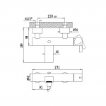 Bruma Breeze Bateria wannowo-natryskowa naścienna chrom 1680301CR