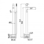 Bruma Breeze Bateria wannowo-natryskowa wolnostojąca chrom 1688001CR