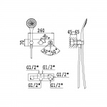 Bruma Breeze Bateria wannowo-natryskowa podtynkowa chrom 1682001CR