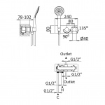 Bruma Breeze Bateria wannowo-natryskowa termostatyczna podtynkowa chrom 1872801CR