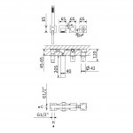 Bruma Breeze Bateria wannowo-natryskowa termostatyczna podtynkowa z wylewką chrom 1684601CR