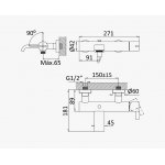 Bruma Breeze Bateria wannowo-natryskowa naścienna Sunset 1680301SS