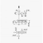 Bruma Breeze Bateria wannowo-natryskowa podtynkowa Pure White 1682001PW