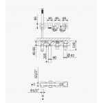 Bruma Breeze Bateria wannowo-natryskowa termostatyczna podtynkowa z wylewką Night Sky 1684601NS