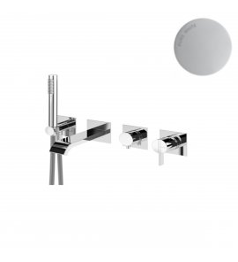 Bruma Breeze Bateria wannowo-natryskowa podtynkowa z wylewką Pure White 1684701PW