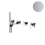 Bruma Breeze Bateria wannowo-natryskowa termostatyczna podtynkowa z wylewką Pure White 1684601PW