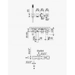 Bruma Breeze Bateria wannowo-natryskowa podtynkowa z wylewką Pure White 1684701PW