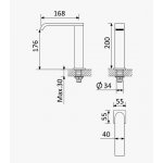 Bruma Breeze Wylewka umywalkowa nablatowa Chrom 1569448CR