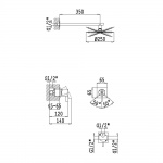 Bruma Breeze Zestaw natryskowy 250 mm podtynkowy z ramieniem ściennym chrom 1687661CR