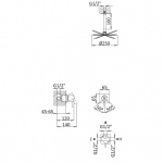 Bruma Breeze Zestaw natryskowy 250 mm podtynkowy z ramieniem sufitowym chrom 1685611CR