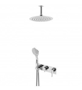 Bruma Breeze Zestaw natryskowy 250 mm podtynkowy z ramieniem sufitowym chrom 1685621CR