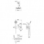 Bruma Breeze Zestaw natryskowy 250 mm podtynkowy z ramieniem sufitowym chrom 1685621CR