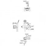 Bruma Breeze Zestaw natryskowy 250 mm termostatyczny podtynkowy z ramieniem sufitowym chrom 1874901CR