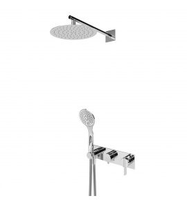 Bruma Breeze Zestaw natryskowy 250 mm podtynkowy z ramieniem ściennym chrom 1687632CR