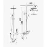 Bruma Breeze Zestaw natryskowy ścienny z deszczownicą Ø 250 mm Sunrise 1686521SR
