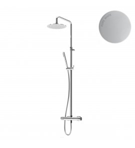 Bruma Breeze Zestaw natryskowy ścienny z deszczownicą Ø 250 mm Pure White 1686521PW