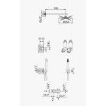 Bruma Breeze Zestaw natryskowy podtynkowy z deszczownicą Ø 250 mm ścienną Sunrise 1687531SR