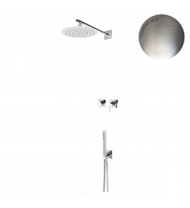 Bruma Breeze Zestaw natryskowy podtynkowy z deszczownicą Ø 250 mm ścienną Morning Mist 1687531MM