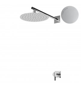 Bruma Breeze Zestaw natryskowy Ø 250 mm podtynkowy z ramieniem ściennym Pure White 1687661PW