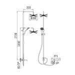 Bruma Breeze Zestaw wannowo-natryskowy 300 mm naścienny chrom 1682671CR