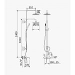 Bruma Breeze Zestaw wannowo-natryskowy Ø 300 mm naścienny Morning Mist 1682671MM
