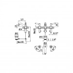 Bruma Classico Bateria bidetowa 3-otworowa z korkiem chrom 11806201