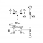  Bruma Classico Bateria prysznicowa naścienna chrom 1180400CR W MAGAZYNIE!!