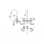 Bruma Classico Bateria umywalkowa 3-otworowa bez korka chrom 11824001