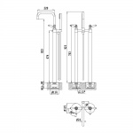 Bruma Classico Bateria wannowa Wolnostojąca chrom 11808001