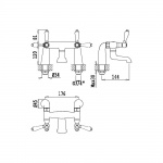 Bruma Classico Bateria wannowa Na Brzeg Wanny 120 mm chrom 11876001