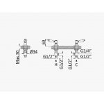 Bruma Classico Mieszacz 2-otworowy Chrom 1189601CR
