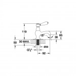 Bruma Classico Mieszacz umywalkowy "Cold" chrom 11838001