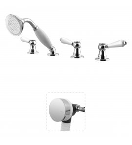 Bruma Classico Zestaw wannowo-natryskowy na brzegu wanny z napełniaczem przez przelew Chrom 1185211CR