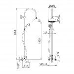 Bruma Classico Zestaw wannowo-natryskowy Naścienny chrom 1182651CR