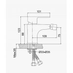 Bruma Coral Bateria bidetowa jednootworowa bez korka Chrom 1940200CR