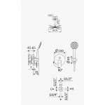 Bruma Coral Zestaw natryskowy podtynkowy z deszczownicą sufitową Ø 230 mm i słuchawką Chrom 1945601CR
