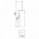 Bruma Cubis Szczotka toaletowa wisząca chrom 1350013CR