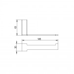 Bruma Cubis Uchwyt na papier toaletowy chrom 1470007CR
