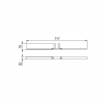 Bruma Cubis Wieszak na ręcznik dwuramienny chrom 17600051