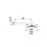 Bruma Deszczownica ścienna 250x250 mm z ramieniem ściennym chrom 14552371