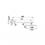  Bruma Deszczownica ścienna 200x200 mm z ramieniem ściennym chrom 1455238CR NA MAGAZYNIE!!