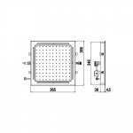 Bruma Deszczownica sufitowa 365x365 mm chrom 14555161