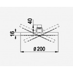 Bruma Deszczownica Ø200 mm chrom 14554061