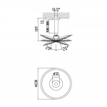 Bruma Deszczownica Ø230 mm z ramieniem sufitowym 300 mm chrom 1455352CR
