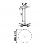 Bruma Deszczownica Ø300 mm z ramieniem sufitowym chrom 14553441