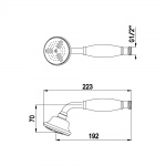 Bruma Elite Słuchawka prysznicowa retro old brass 1455104LE