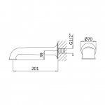 Bruma Elite wylewka wannowa ścienna chrom 1456409CR