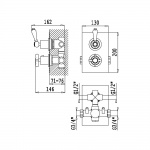 Bruma Elite Bateria wannono-natryskowa termostatyczny podtynkowa z 3 wyjściami chrom 18014011